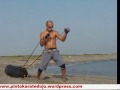 Treinando na praia