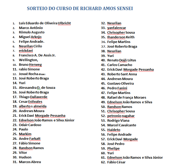 Curso Richard Amos sensei