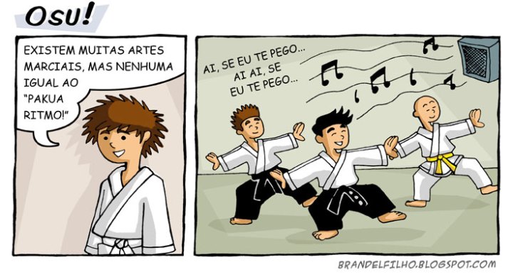 Tirinhas de Bredel Filho Humor do Pinto Karate dojo