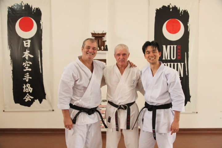 ilustre presença no treino em homenagem á Pedro sensei.