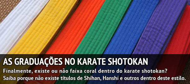 AGORA VAI! O artigo definitivo sobre as graduações do estilo Shotokan.