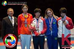 Maike Steffen terceiro lugar Kumite.